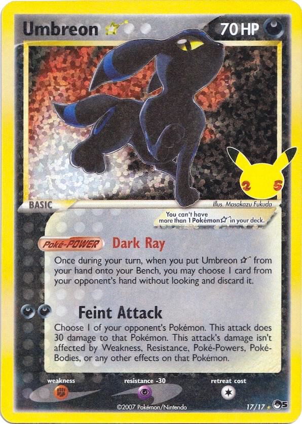 Umbreon Star #17/17 - Celebrations: Classic Collection - PSA 10