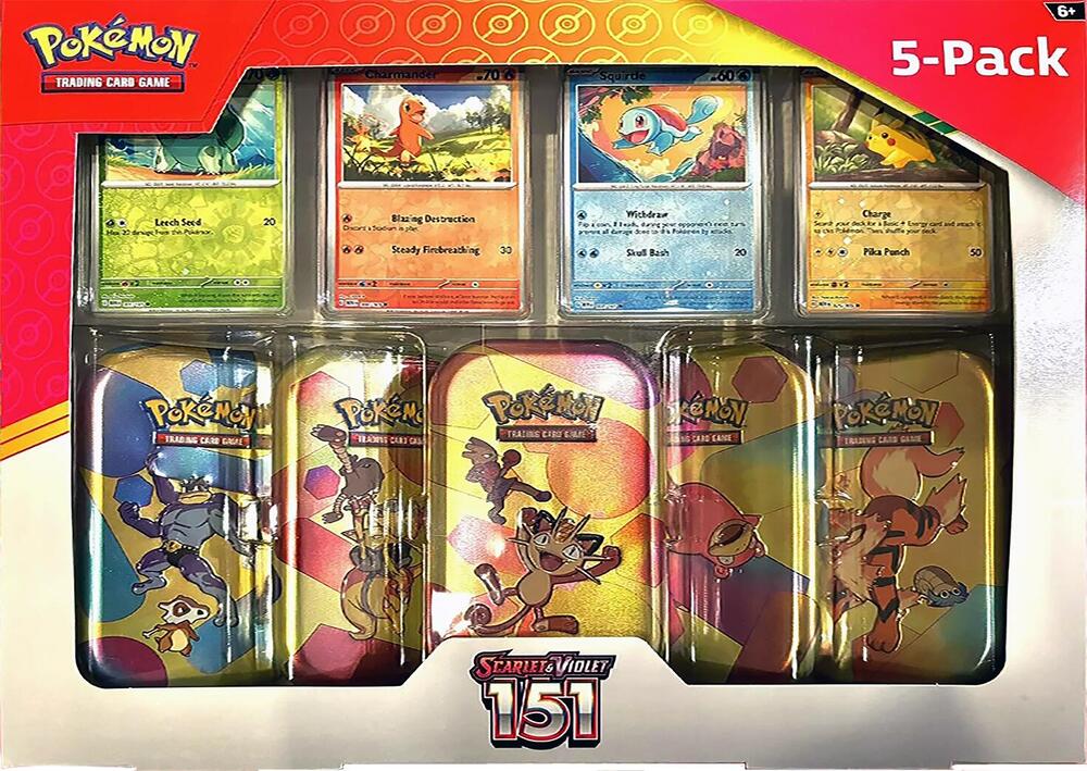 Costco Pokemon Scarlet & Violet 151 Mini Tin 5-pack (Meowth) # - Miscellaneous Cards & Products - Near Mint