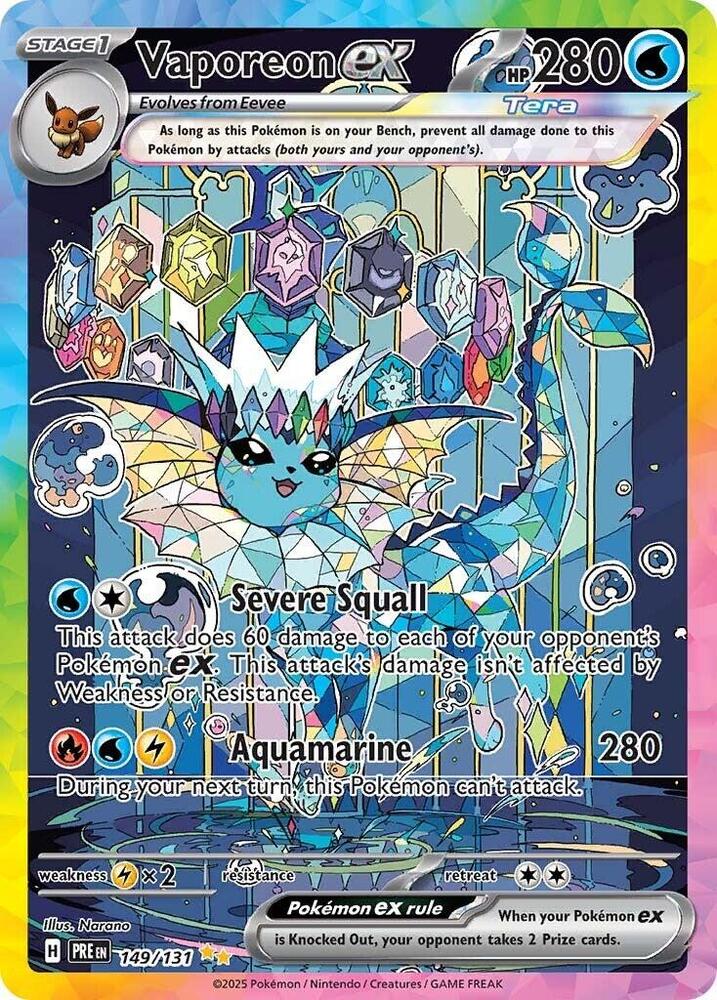 Vaporeon ex #149/131 - SV: Prismatic Evolutions - Near Mint
