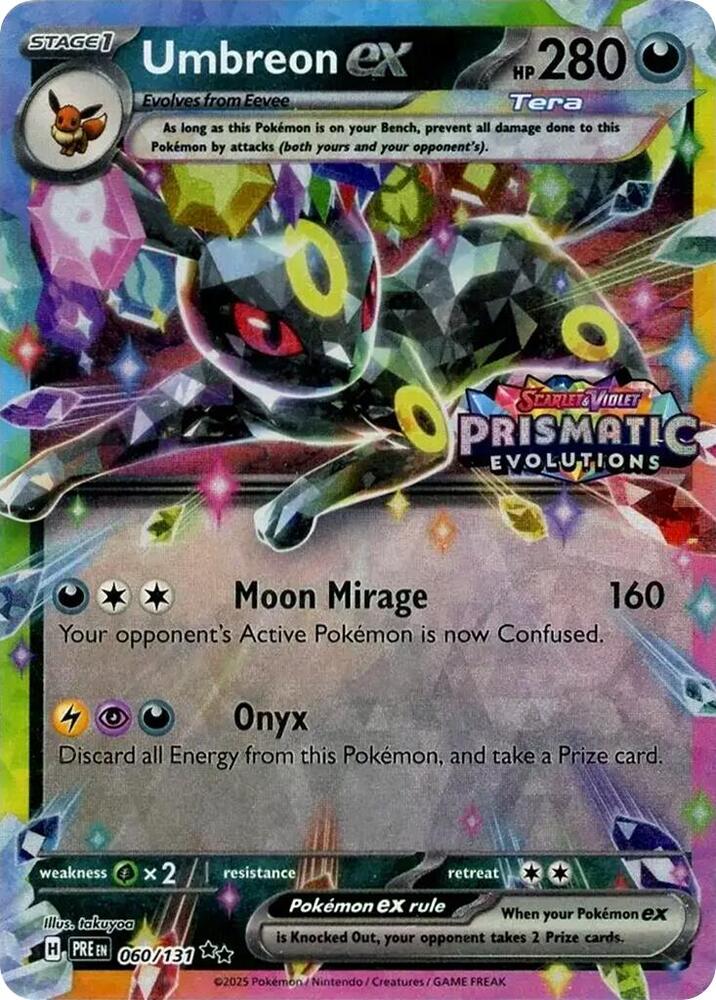 Umbreon ex (Prismatic Evolutions Stamp) #060/131 - Miscellaneous Cards & Products - Near Mint