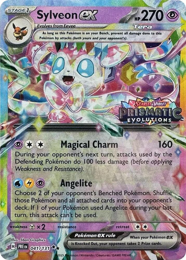 Sylveon ex (Prismatic Evolutions Stamp) #041/131 - Miscellaneous Cards & Products - Near Mint
