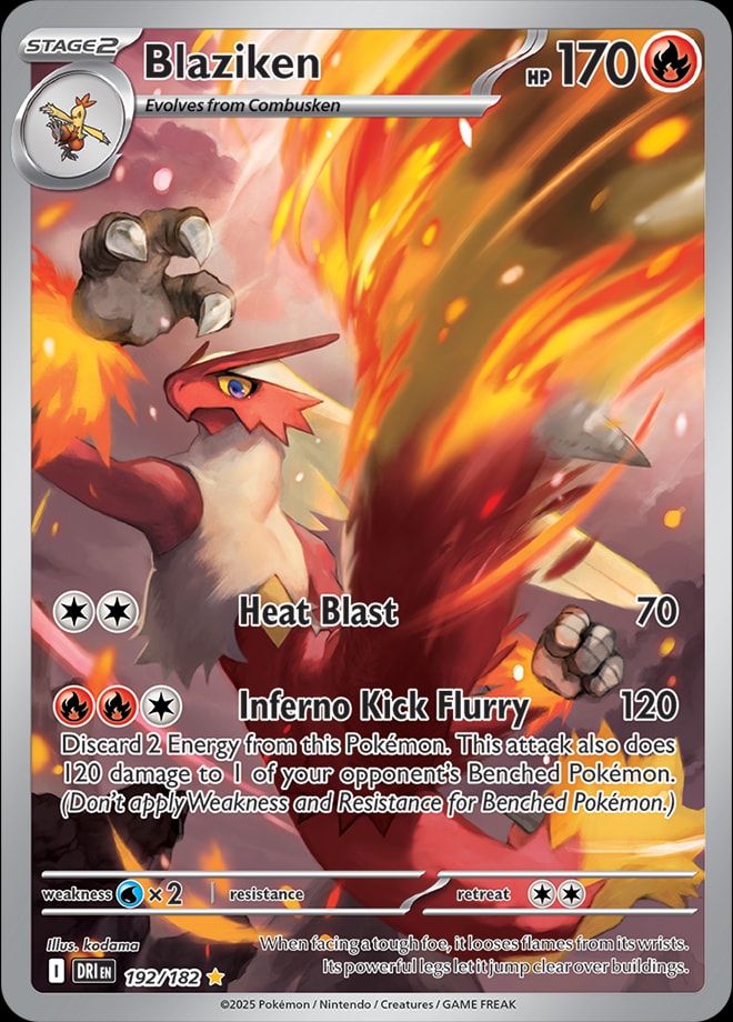 Blaziken #192/182 - SV10: Destined Rivals - Near Mint