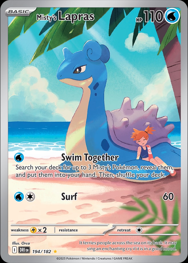 Misty's Lapras #194/182 - SV10: Destined Rivals - Near Mint