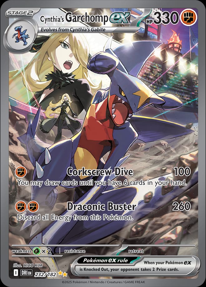 Cynthia's Garchomp ex #232/182 - SV10: Destined Rivals - Near Mint