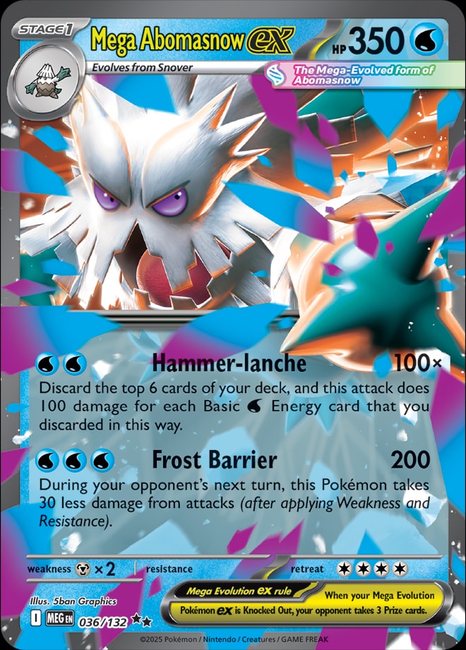 Mega Abomasnow ex #036/132 - ME01: Mega Evolution - Near Mint
