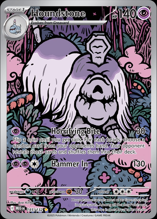 Houndstone #145/132 - ME01: Mega Evolution - Near Mint