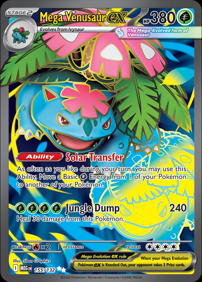 Mega Venusaur ex #155/132 - ME01: Mega Evolution - Near Mint