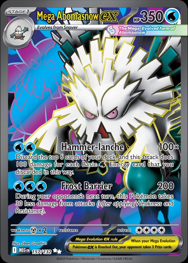 Mega Abomasnow ex #157/132 - ME01: Mega Evolution - Near Mint