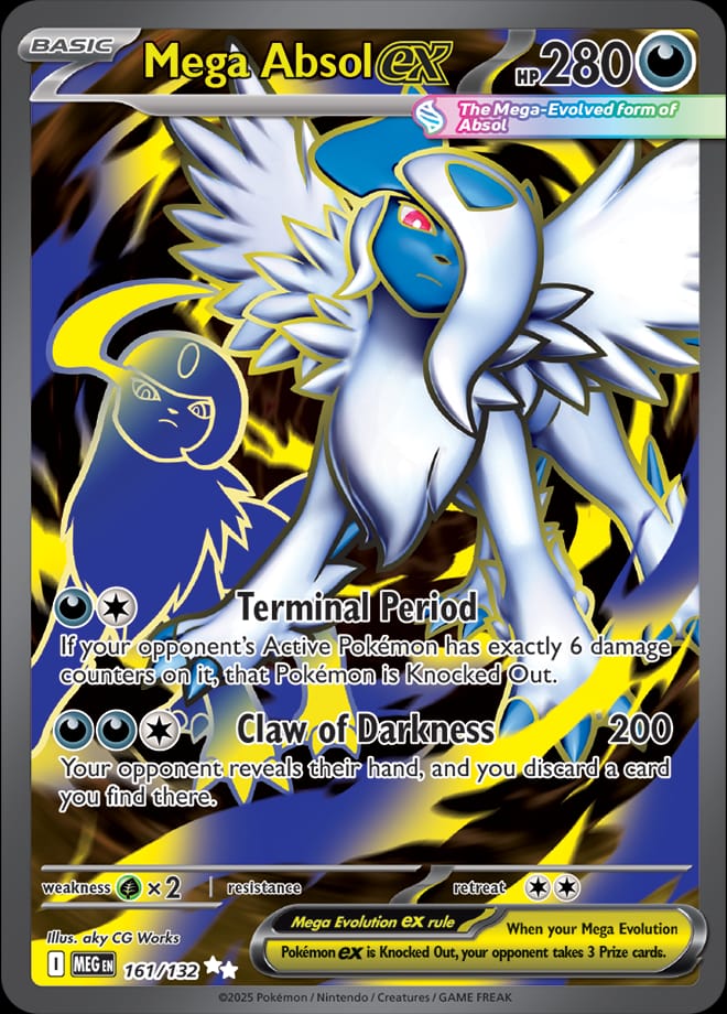 Mega Absol ex #161/132 - ME01: Mega Evolution - Near Mint