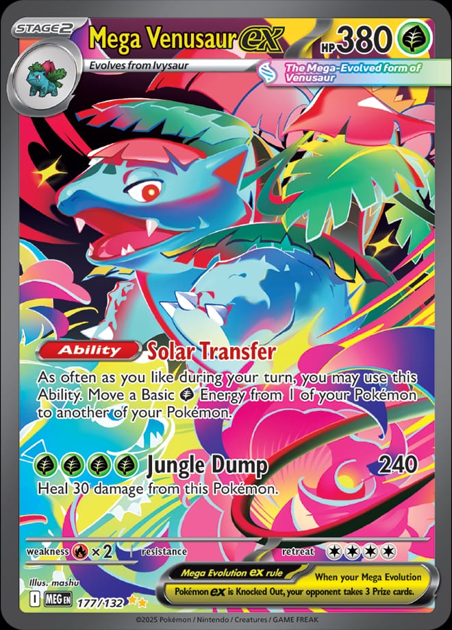 Mega Venusaur ex #177/132 - ME01: Mega Evolution - Near Mint