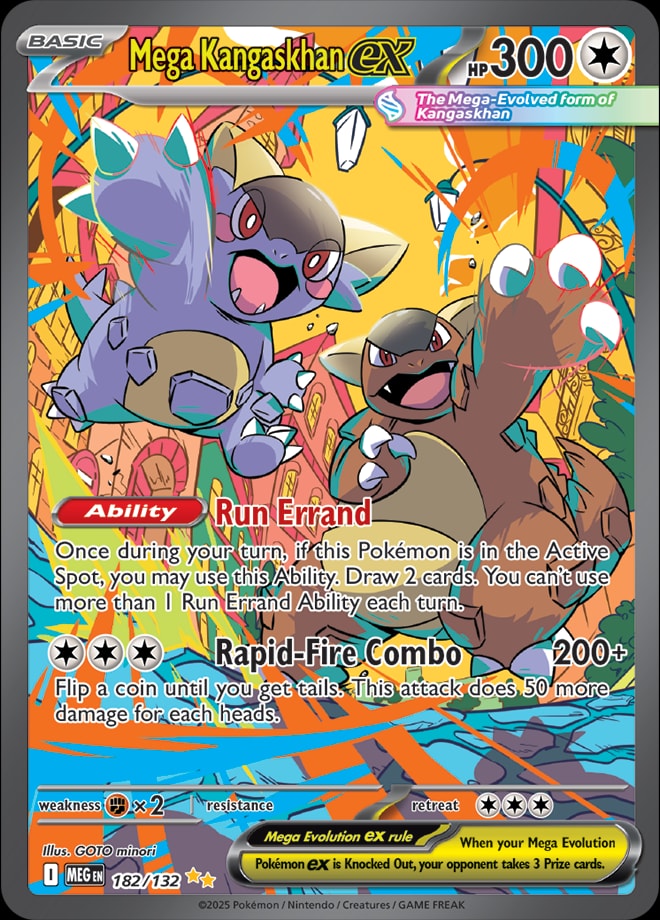 Mega Kangaskhan ex #182/132 - ME01: Mega Evolution - Near Mint