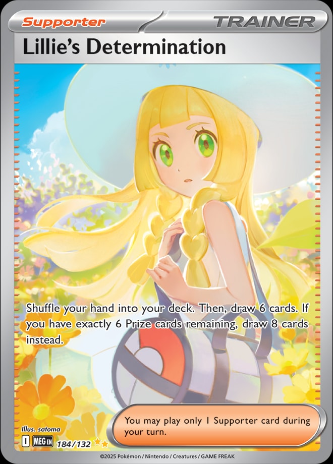Lillie's Determination #184/132 - ME01: Mega Evolution - Near Mint